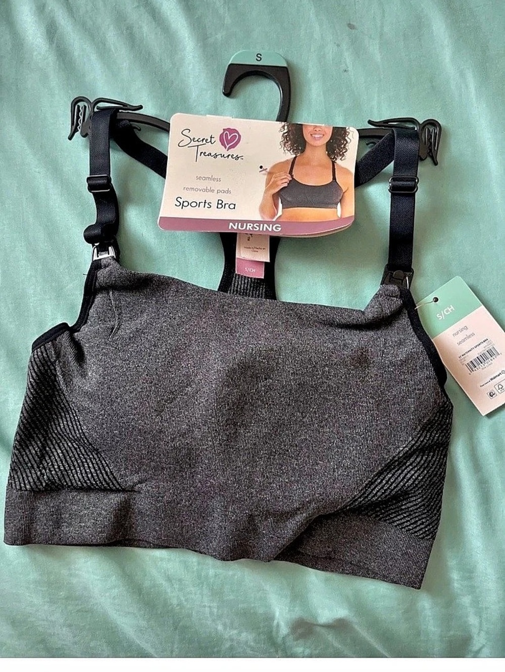 Nursing Sports Bra in Black Size Small NWT